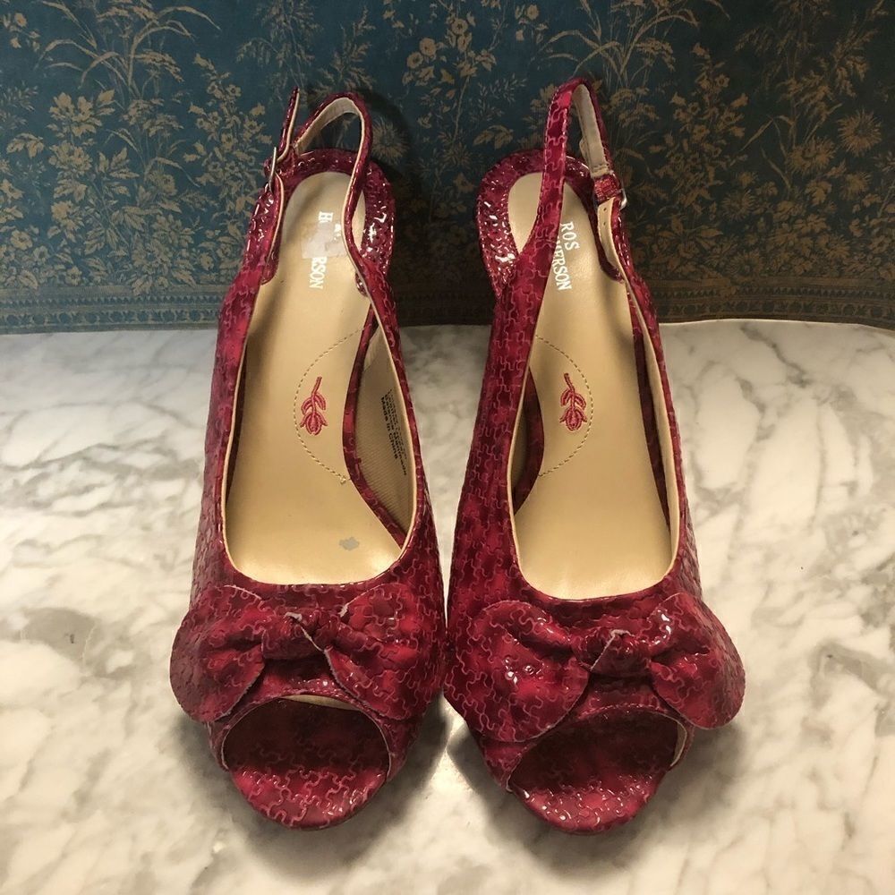 Ros Hommerson Puzzle Peeptoe Slingback Heels
